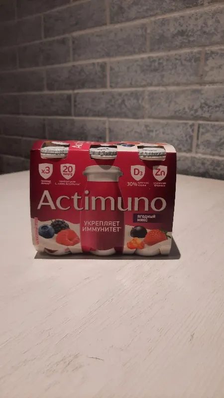 Кисломолочный напиток Actimuno «Ягодный микс», 95 мл
