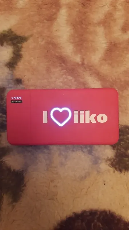 Внешний аккумулятор с подсветкой Portobello Luce, 10000 mAh, красный