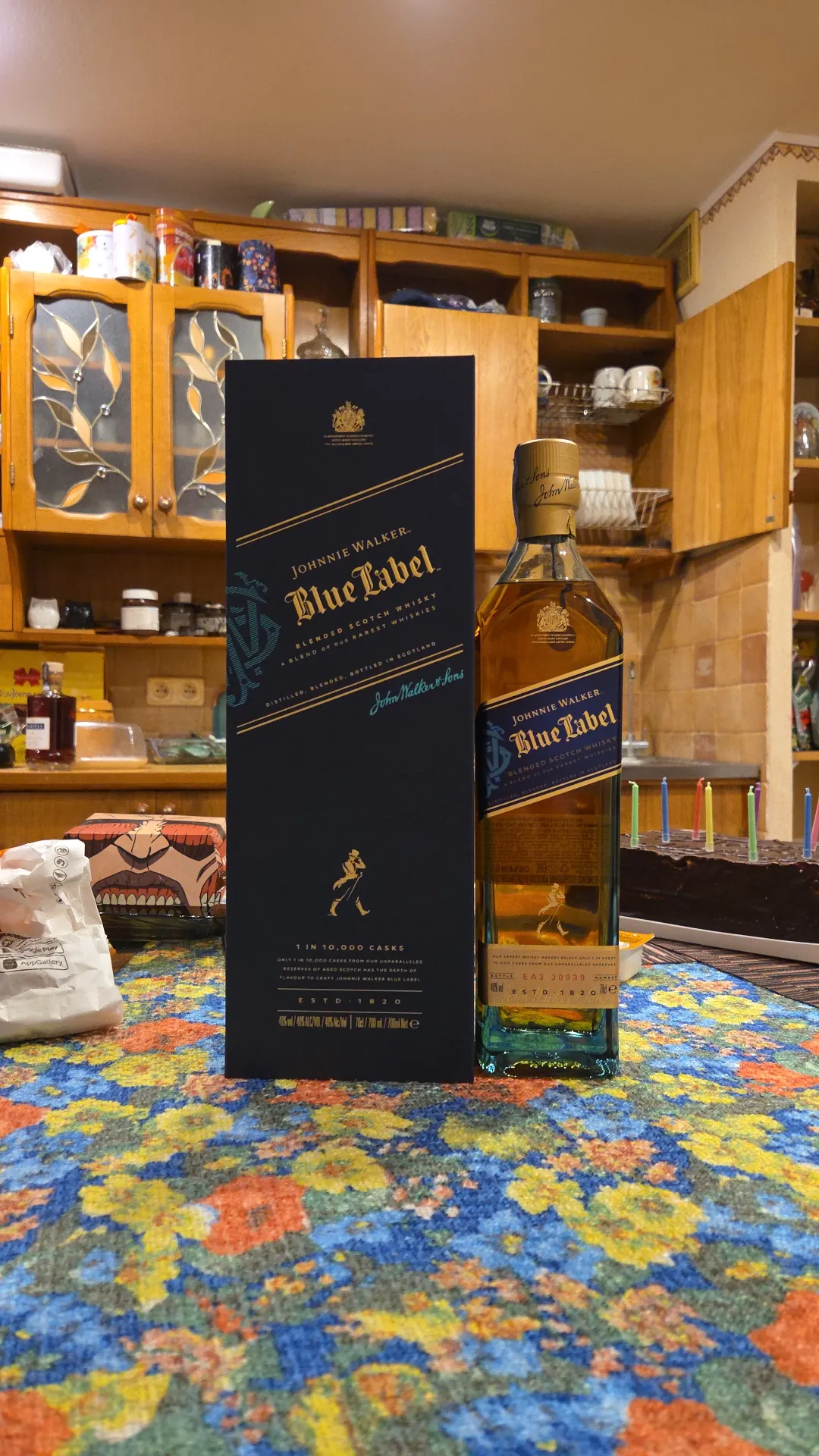 Виски шотландский купажированный Johnnie Walker Blue Label в подарочной коробке, 40%, 0,7 л